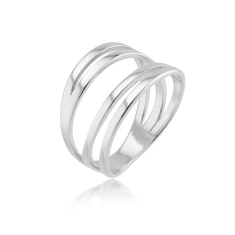 ANEL DUPLO PRATA 925 LISO